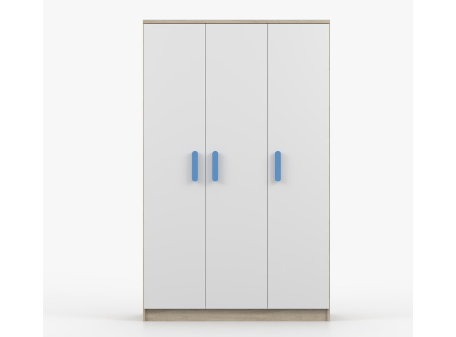 Šatní skříň SMYK 120 - dub sonoma/bílá (více variant)