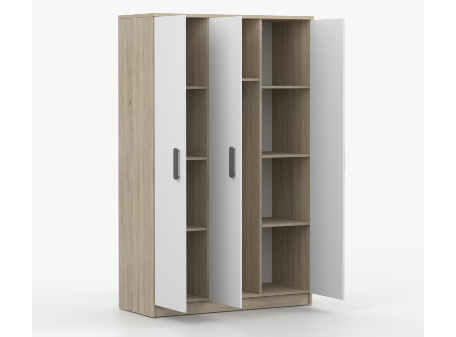 Šatní skříň SMYK 120 - dub sonoma/bílá (více variant)