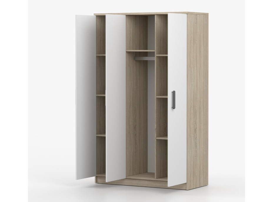 Šatní skříň SMYK 120 - dub sonoma/bílá (více variant)