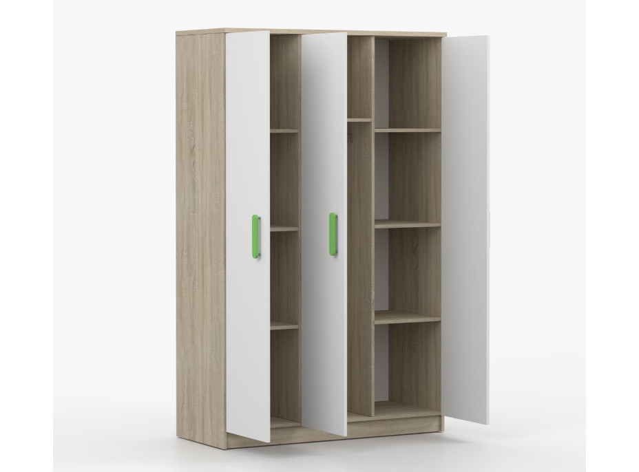 Šatní skříň SMYK 120 - dub sonoma/bílá (více variant)