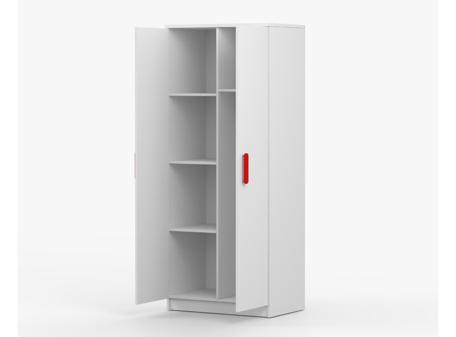 Šatní skříň SMYK 80 - bílá (více variant)