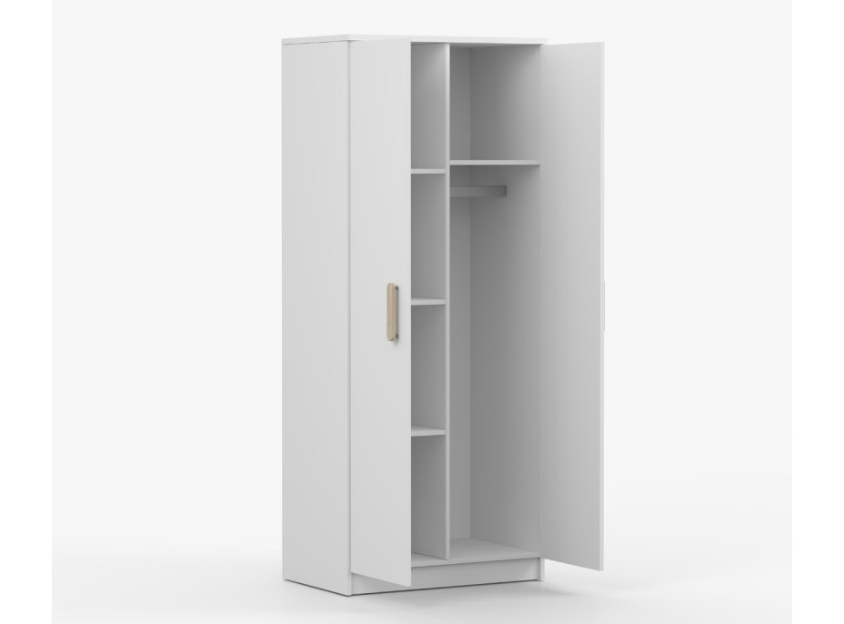 Šatní skříň SMYK 80 - bílá (více variant)