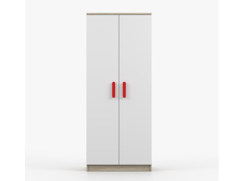 Šatní skříň SMYK 80 - dub sonoma/bílá (více variant)