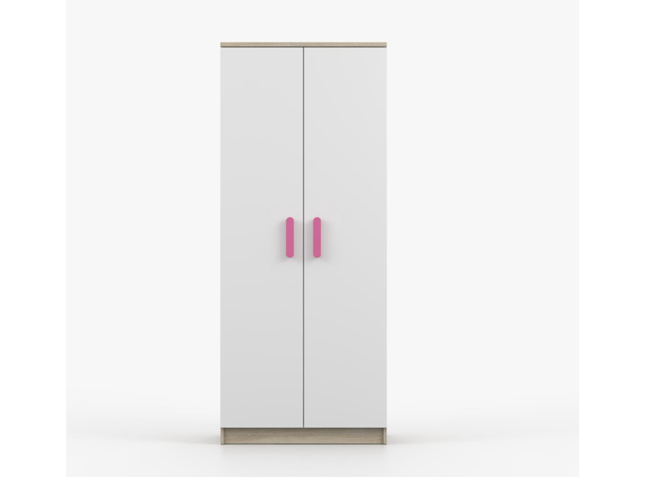 Šatní skříň SMYK 80 - dub sonoma/bílá (více variant)