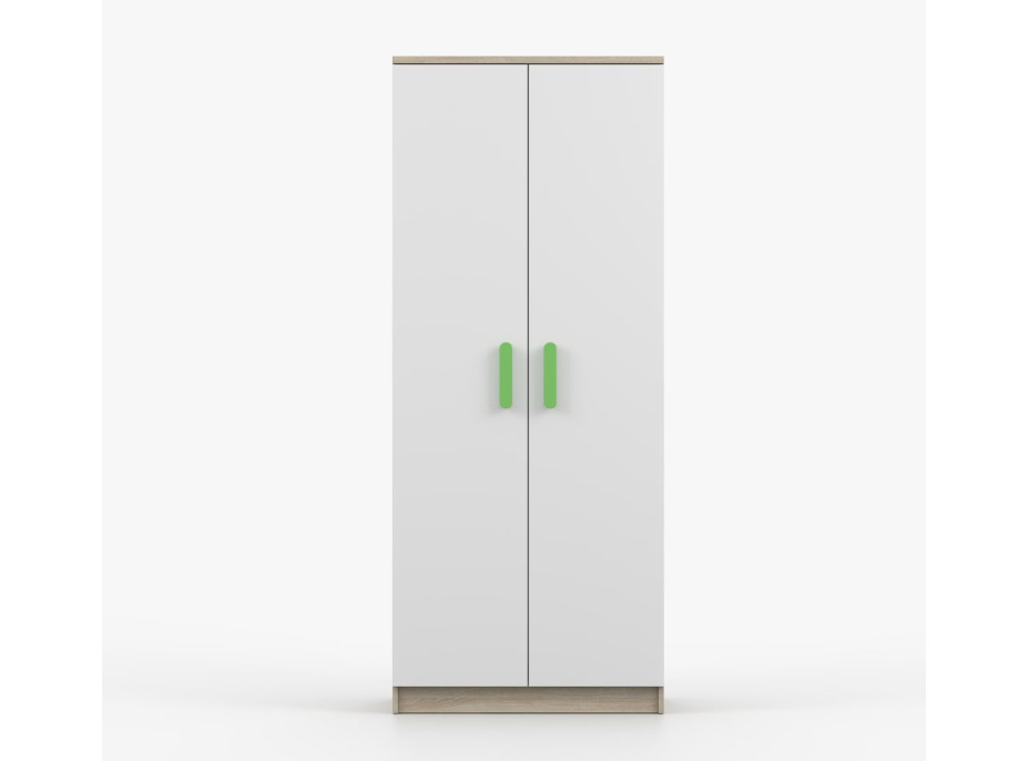 Šatní skříň SMYK 80 - dub sonoma/bílá (více variant)
