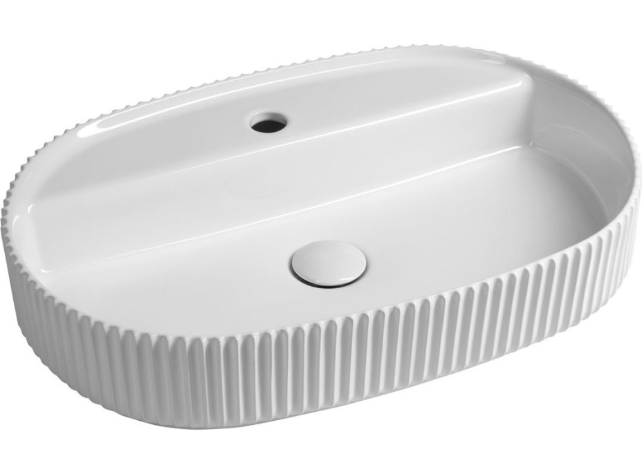 Isvea SINTESI keramické umyvadlo na desku, 60x40cm, bílá 10SI65060