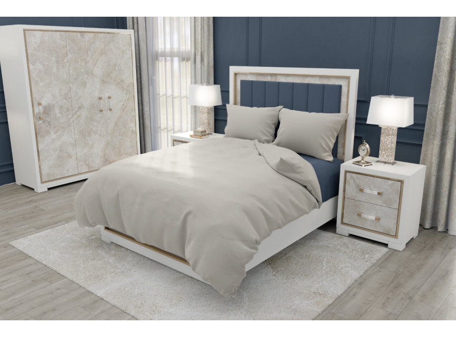 Ložní povlečení FASHION - 220x200 cm - béžové - bavlněný satén