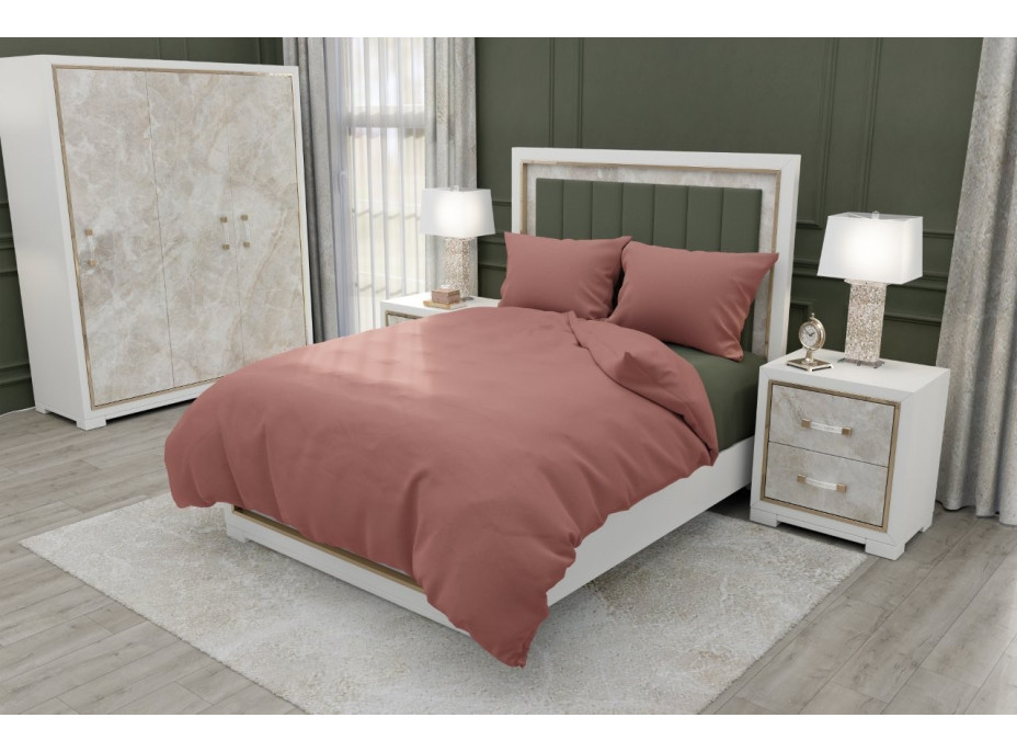Ložní povlečení FASHION - 220x200 cm - růžové - bavlněný satén
