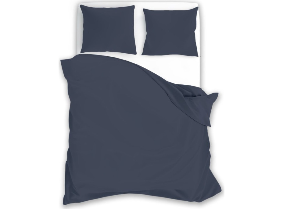 Ložní povlečení FASHION - 220x200 cm - tmavě modré - bavlněný satén