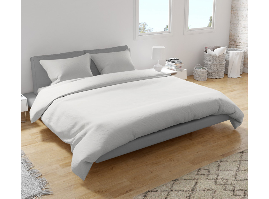 Bavlněné povlečení FASHION jednobarevné - bílé - 160x200 cm