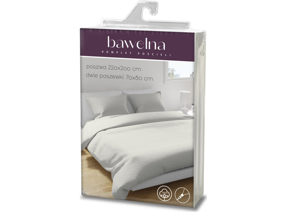 Bavlněné povlečení FASHION jednobarevné - šedé - 220x200 cm