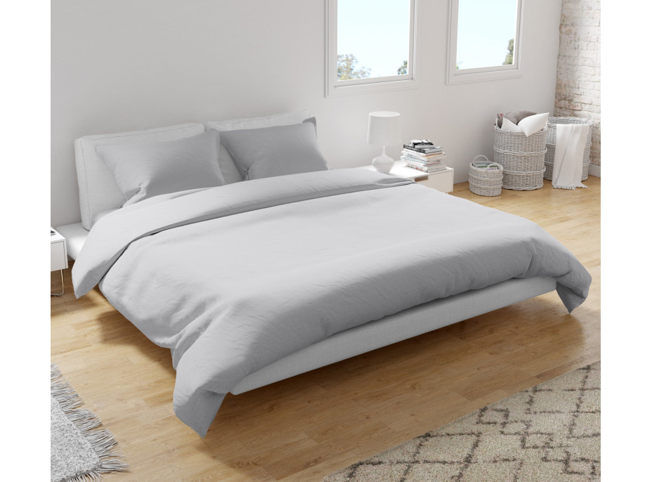 Bavlněné povlečení FASHION jednobarevné - šedé - 220x200 cm