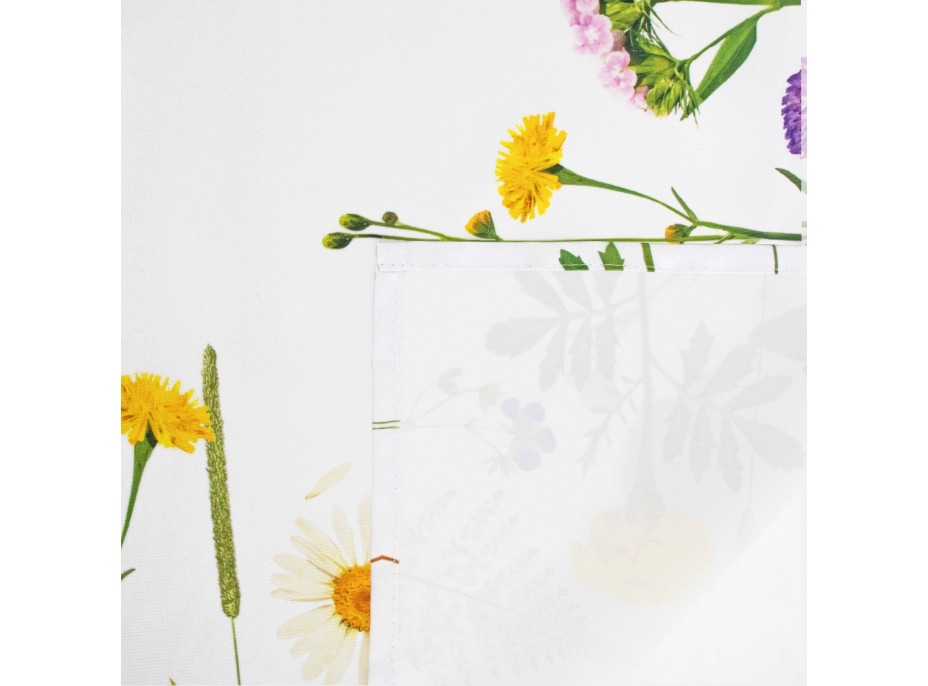 Velikonoční ubrus BLOOM Květiny - 130x180 cm - bílý