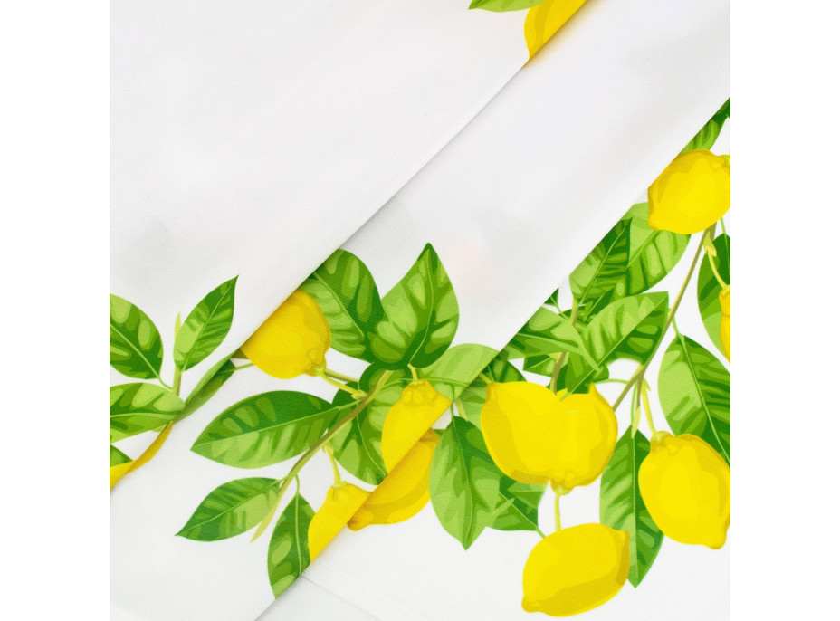 Dekorační ubrus LIMONE Citrony - 130x180 cm - bílý