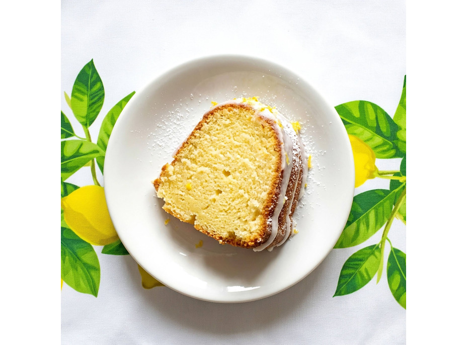 Dekorační ubrus LIMONE Citrony - 140x200 cm - bílý