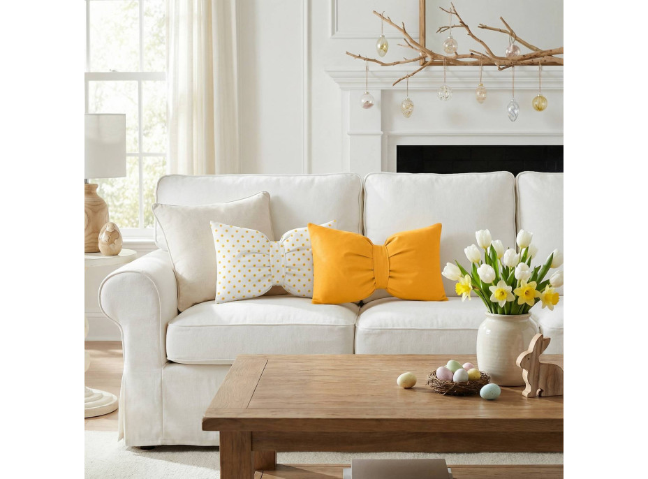 Dekorační polštář GLAM 30x50 cm - žlutý