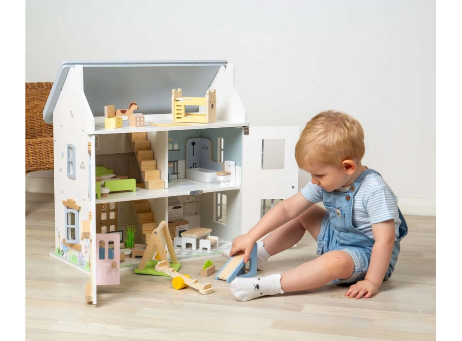 Bigjigs Toys Dřevěný nábytek do domečku pro panenky Dětský pokoj