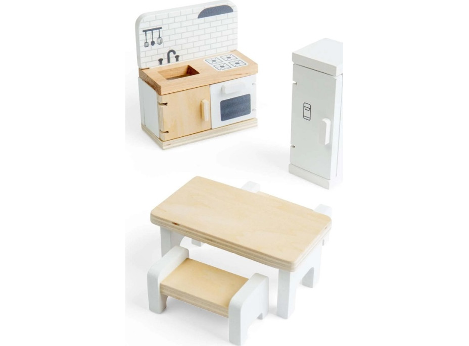 Bigjigs Toys Dřevěný nábytek do domečku pro panenky Kuchyň