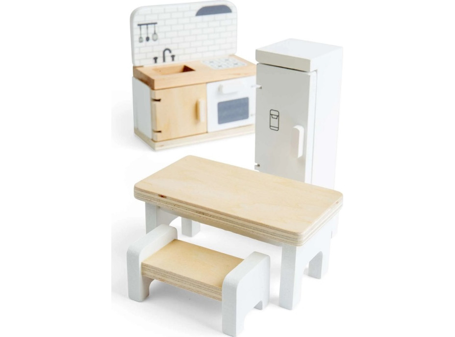 Bigjigs Toys Dřevěný nábytek do domečku pro panenky Kuchyň