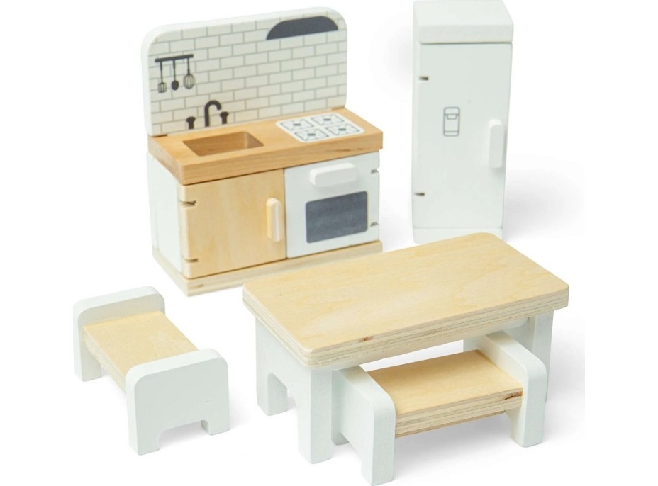 Bigjigs Toys Dřevěný nábytek do domečku pro panenky Kuchyň