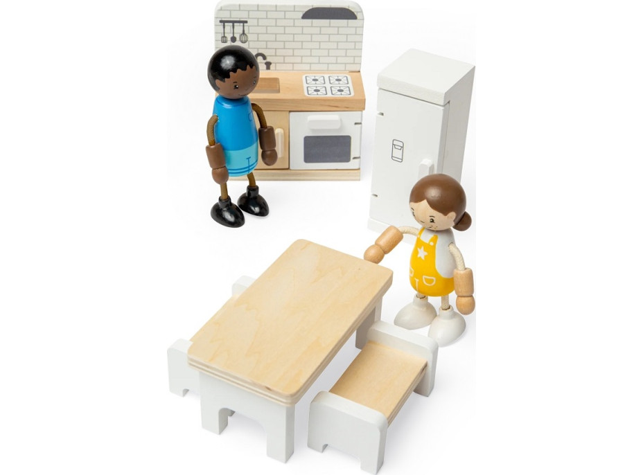 Bigjigs Toys Dřevěný nábytek do domečku pro panenky Kuchyň