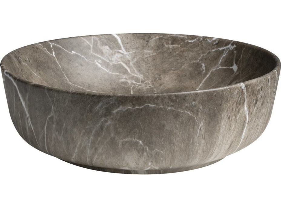 Sapho RONDEA keramické umyvadlo na desku Ø 41cm, breccia mramor AR445BM