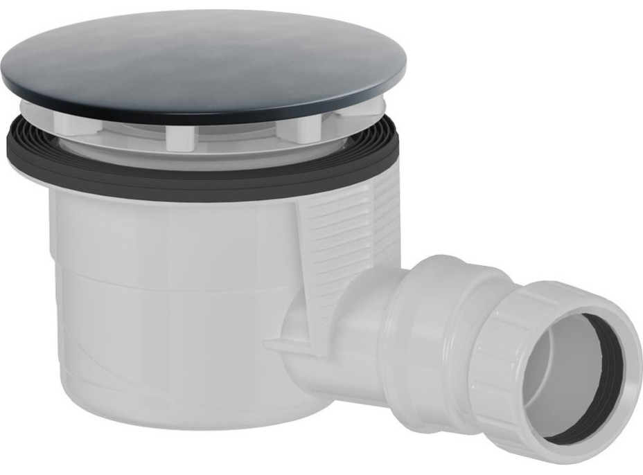 Polysan Vaničkový sifon, průměr 90mm, DN40, krytka gun metal 17911GM