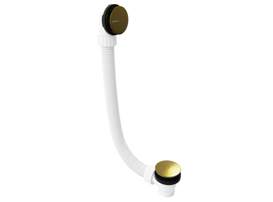 Polysan Vanová souprava bez napouštění, click-clack, délka 1200mm, zátka 72mm, zlato 71858.90