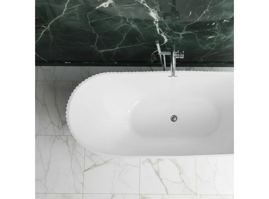 Volně stojící akrylátová vana Rea ATENA 170x73 cm - bílá