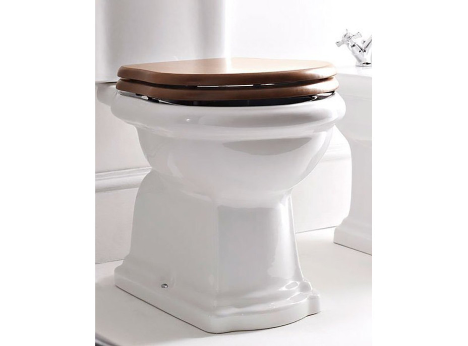 Kerasan RETRO WC sedátko Soft Close, ořech/chrom 108840