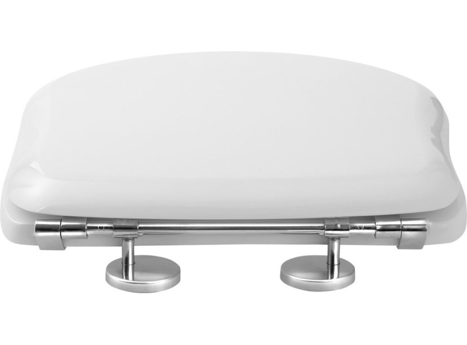 Kerasan RETRO WC sedátko Soft Close, bílá/chrom 108801N