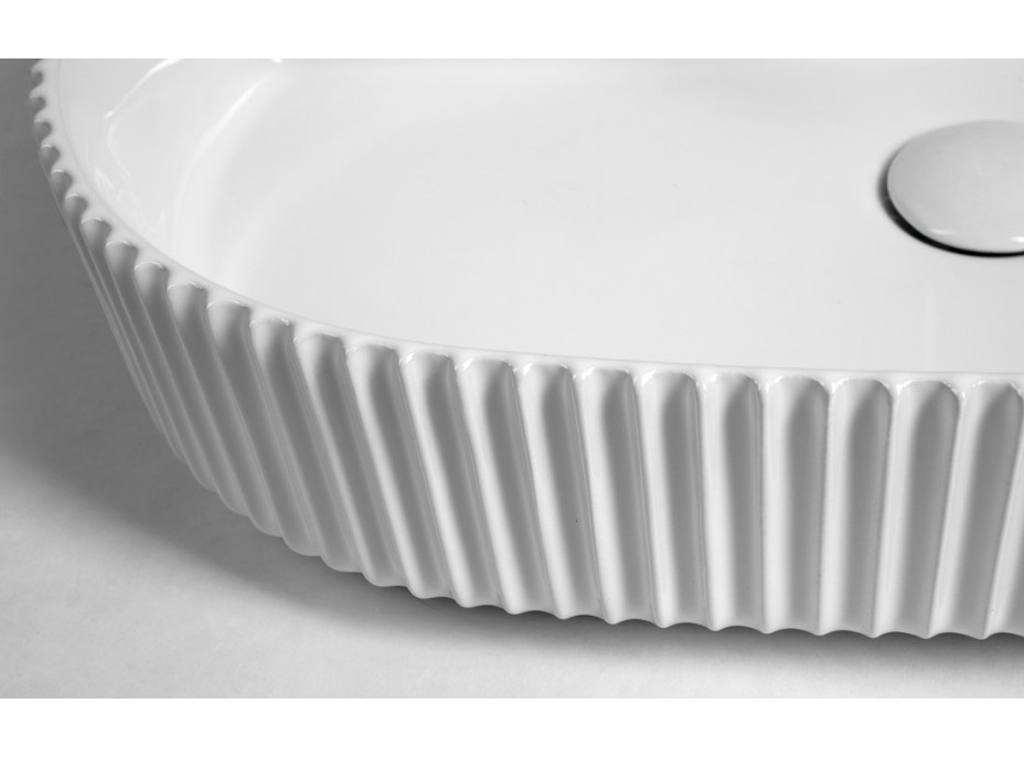 Isvea SINTESI keramické umyvadlo na desku, 60x40cm, bílá 10SI65060