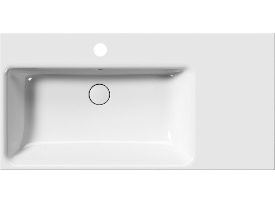 GSI NUBES keramické umyvadlo 100x50cm, s odkládací plochou vpravo, bílá ExtraGlaze 9627111