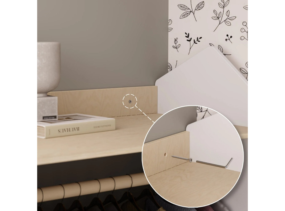 BusyKids Šatní skříň přírodní