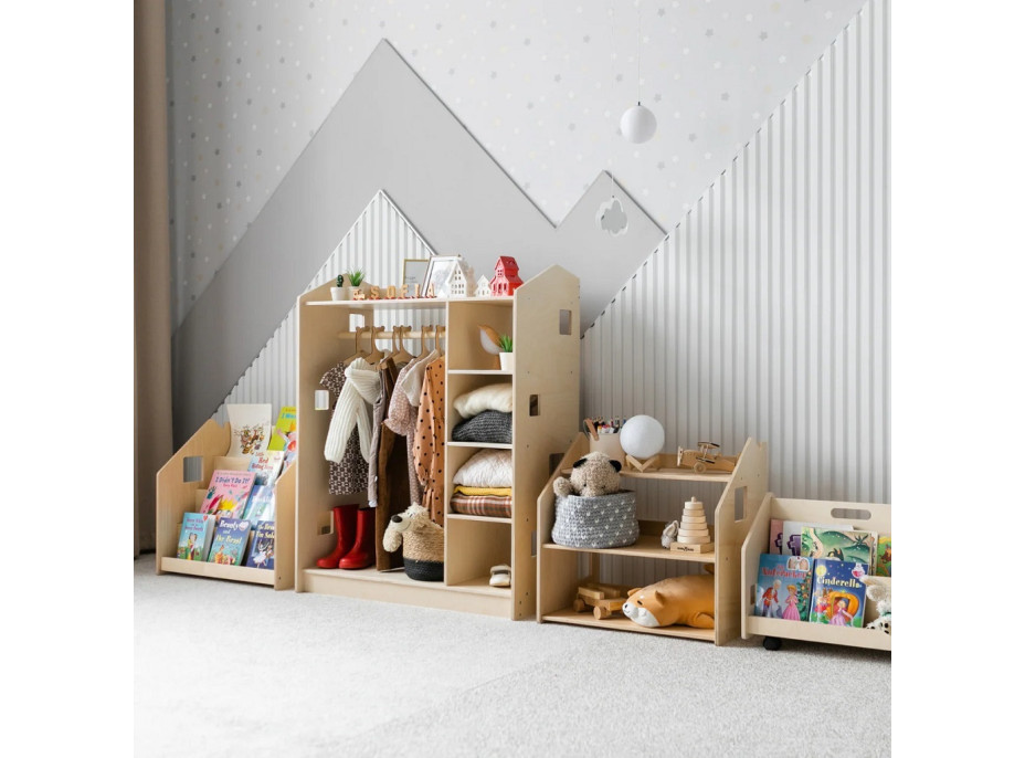 BusyKids Šatní skříň přírodní