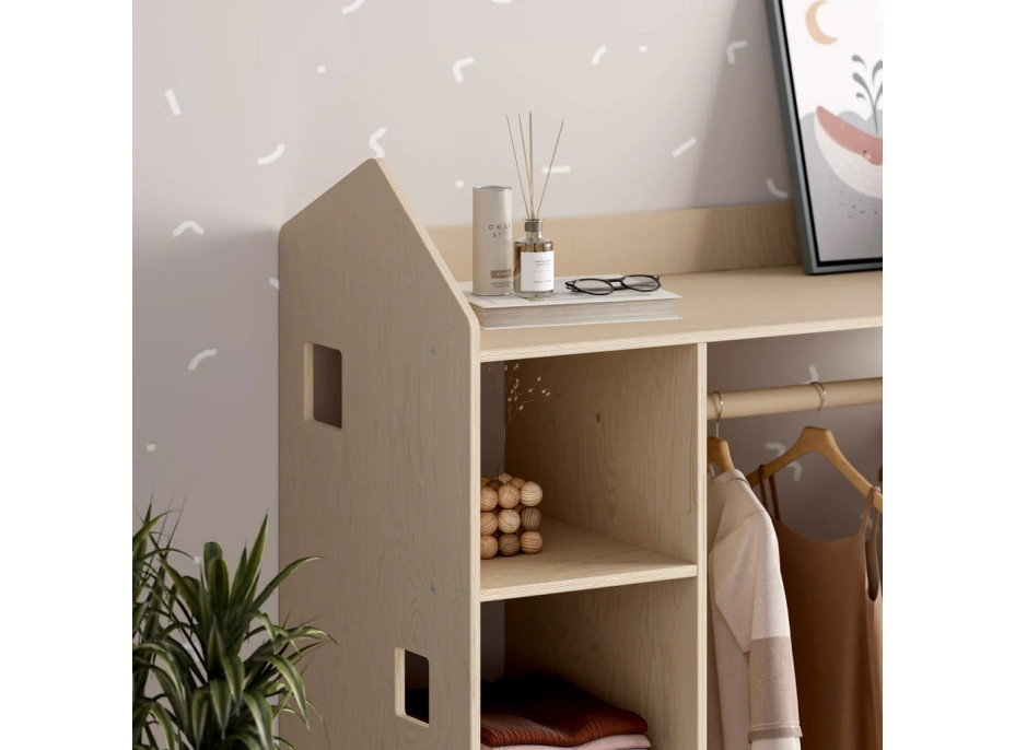 BusyKids Šatní skříň přírodní