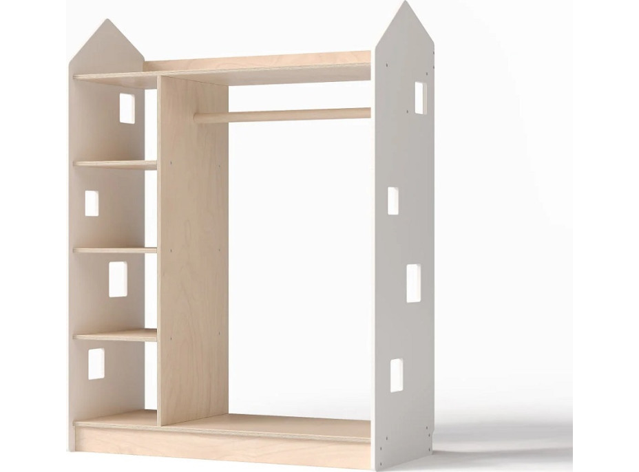 BusyKids Šatní skříň bílá