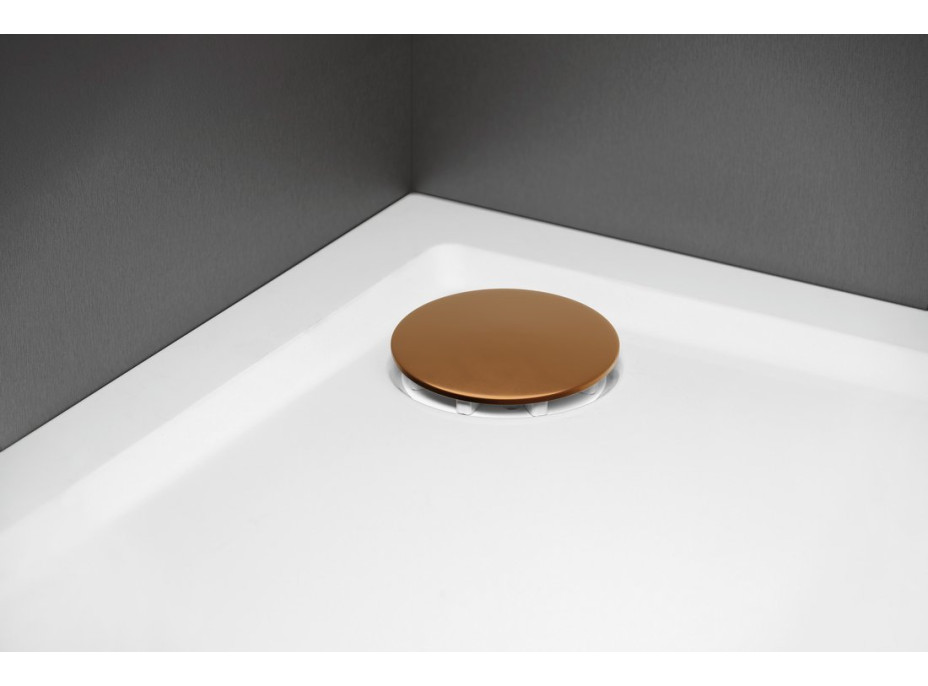 Polysan Vaničkový sifon, průměr 90mm, DN40, krytka měď mat 17911PG