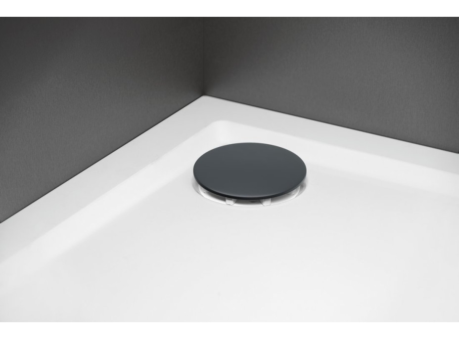 Polysan Vaničkový sifon, průměr 90mm, DN40, nízký, krytka gun metal 17916GM