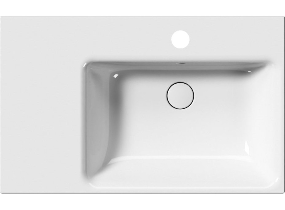 GSI NUBES keramické umyvadlo 80x50cm, s odkládací plochou vlevo, bílá ExtraGlaze 9630111