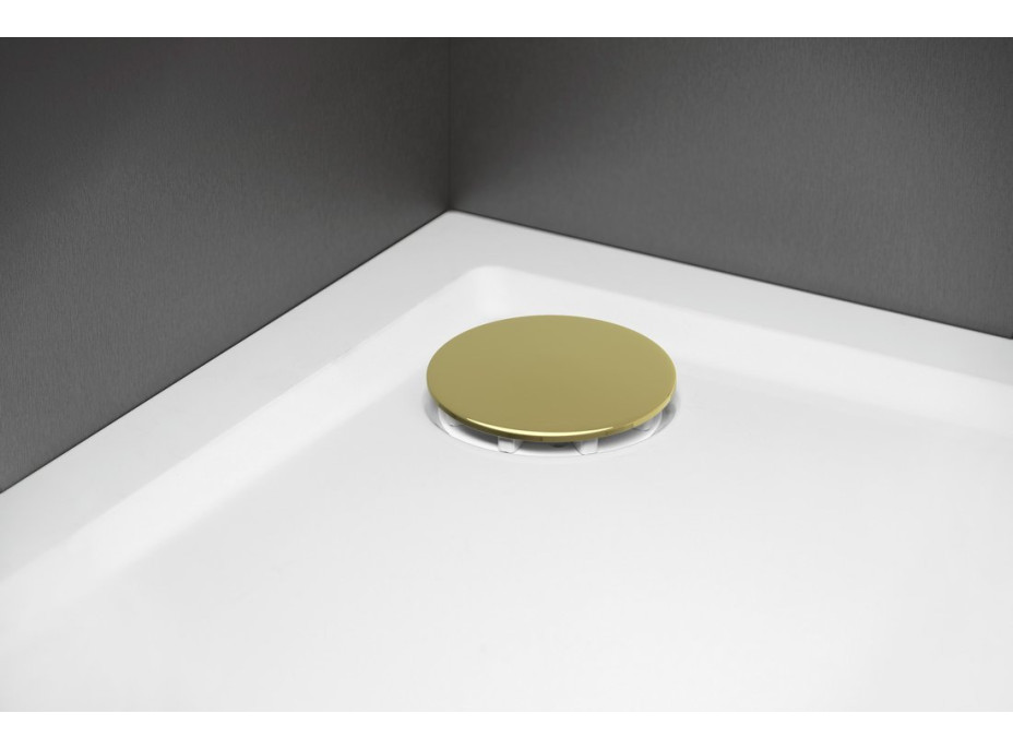 Polysan Vaničkový sifon, průměr 90mm, DN40, krytka zlato 17911G