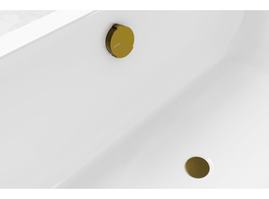 Polysan Vanová souprava s napouštěním, bovden, délka 1000mm, zátka 72mm, zlato mat 71855.91
