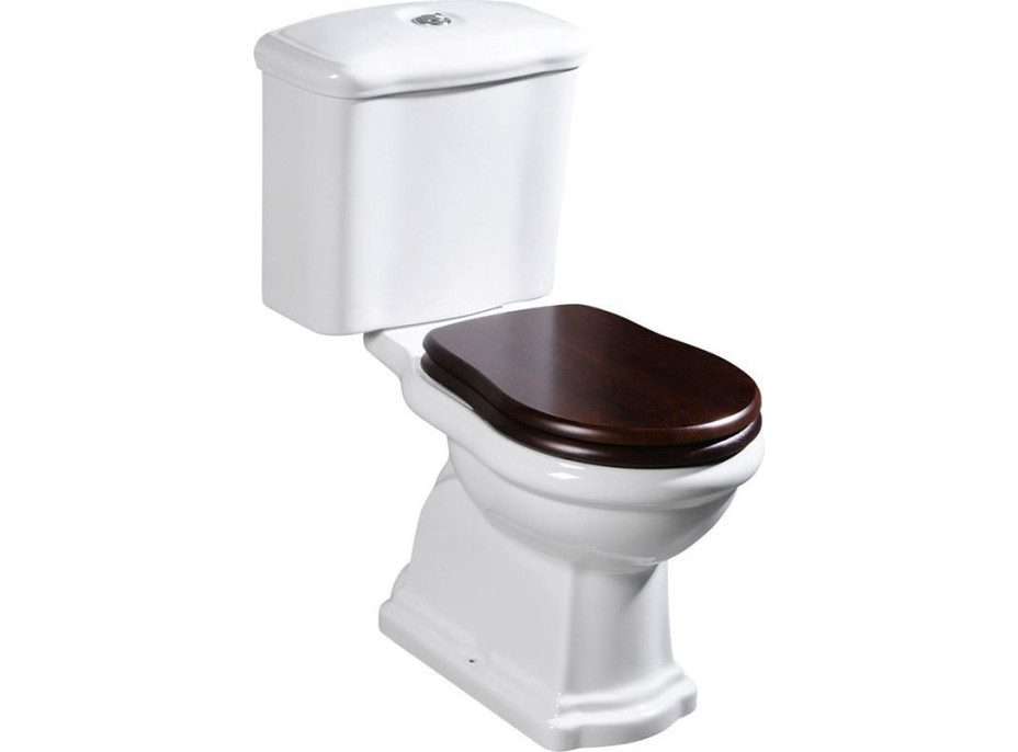 Kerasan RETRO WC sedátko Soft Close, ořech/chrom 108840