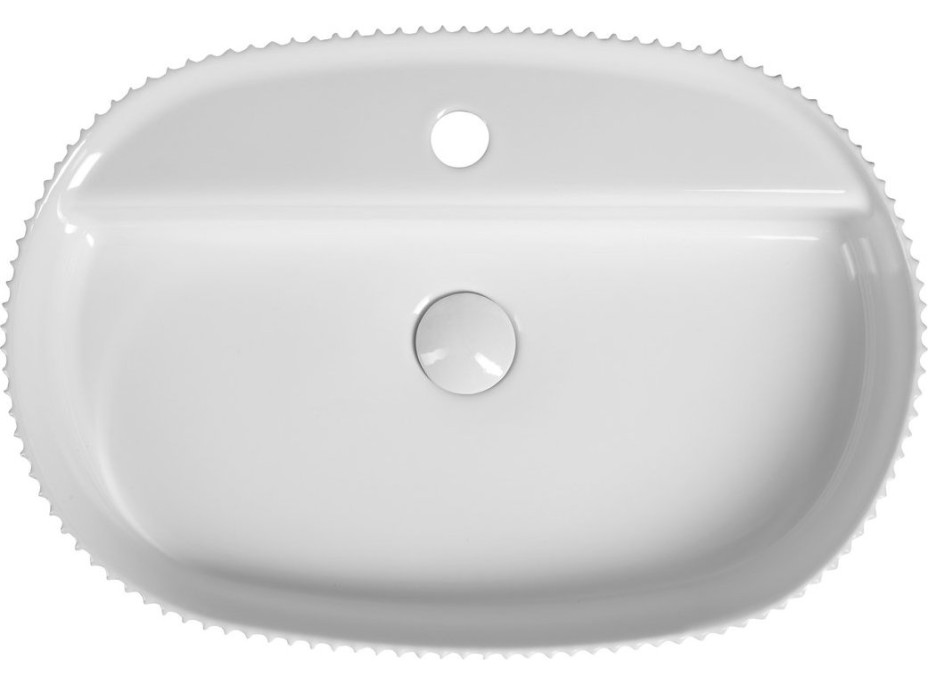 Isvea SINTESI keramické umyvadlo na desku, 60x40cm, bílá 10SI65060