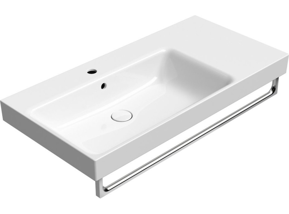 GSI NUBES keramické umyvadlo 100x50cm, s odkládací plochou vpravo, bílá ExtraGlaze 9627111