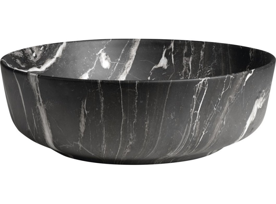 Sapho RONDEA keramické umyvadlo na desku Ø 41cm, carnico mramor AR445CM