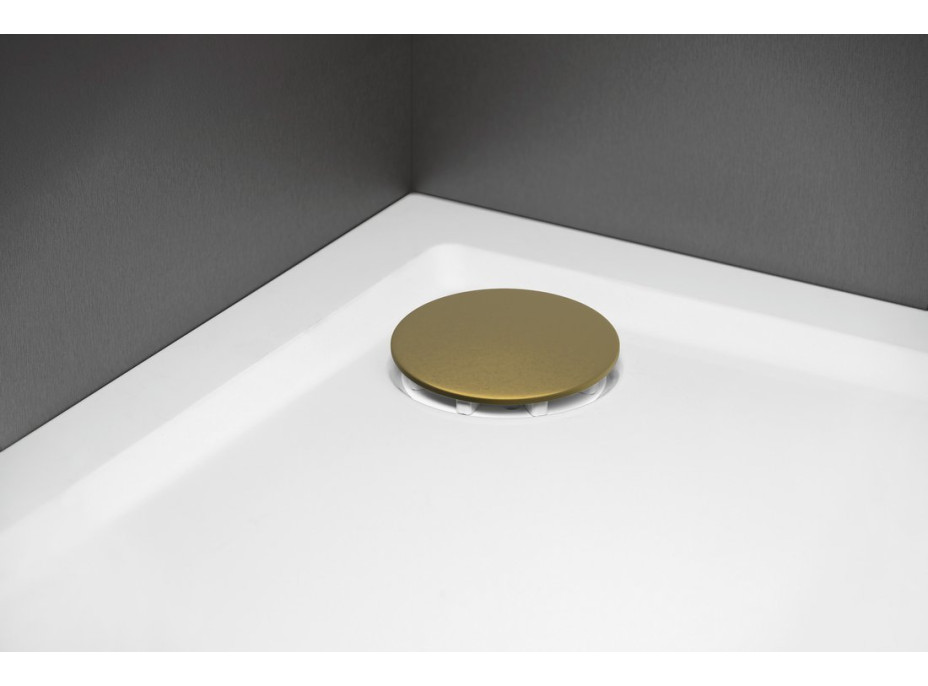 Polysan Vaničkový sifon, průměr 90mm, DN40, krytka zlato mat 17911GB