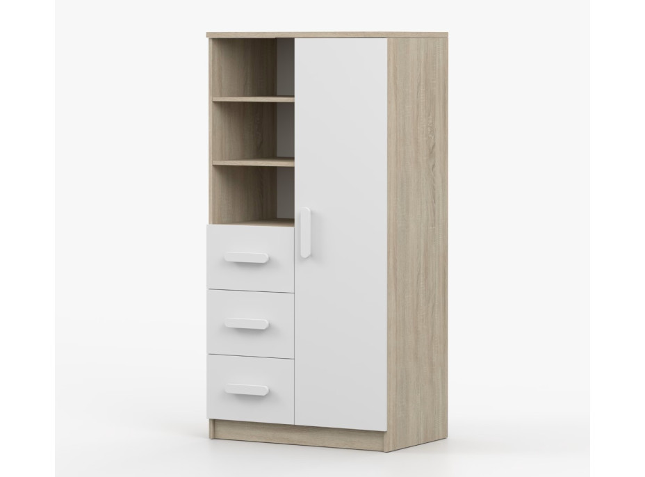 Regál SMYK - dub sonoma/bílý (více variant)