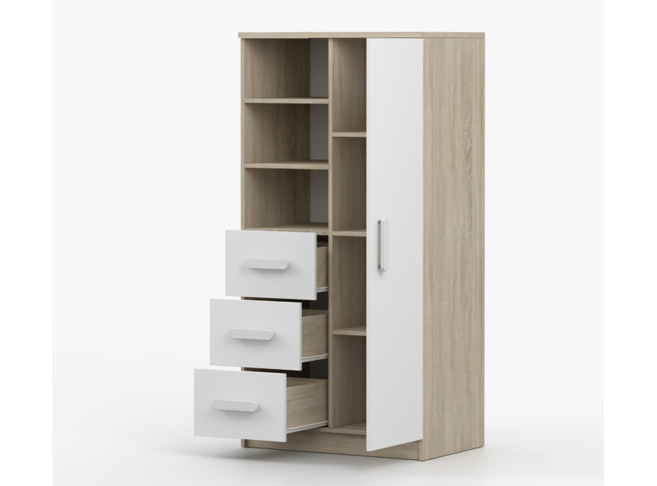 Regál SMYK - dub sonoma/bílý (více variant)