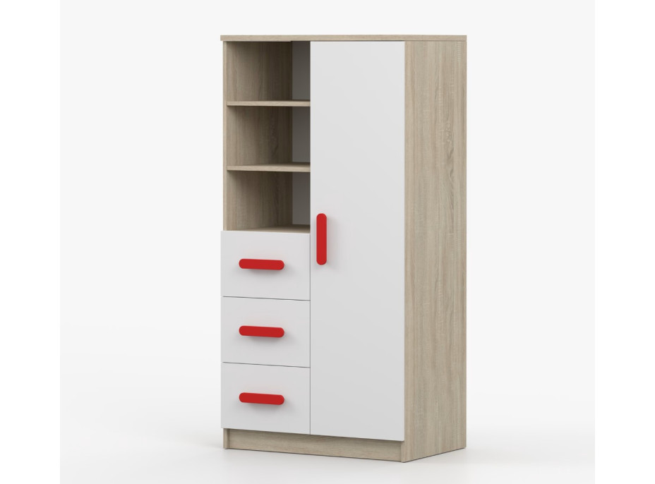 Regál SMYK - dub sonoma/bílý (více variant)